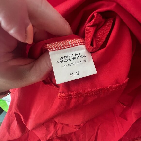 Chepe Italy Maxi Dress with Ruffled Sleeves in Bright Red - Size Medium - Picture 5 of 6